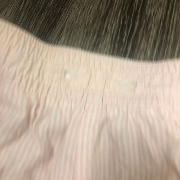 Solid and Striped Men's Pink and White Striped Swimming Trunks Sz M - Picture 2 of 4